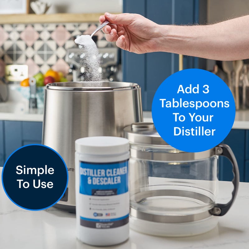 Essential Values Universal Descaler - Espresso Descaling Solution - Coffee Machine Cleaner - Critic Acid Tea Kettle Urn Water Distiller Cleaner - Manufactured in USA - 2 Pack - Image 4